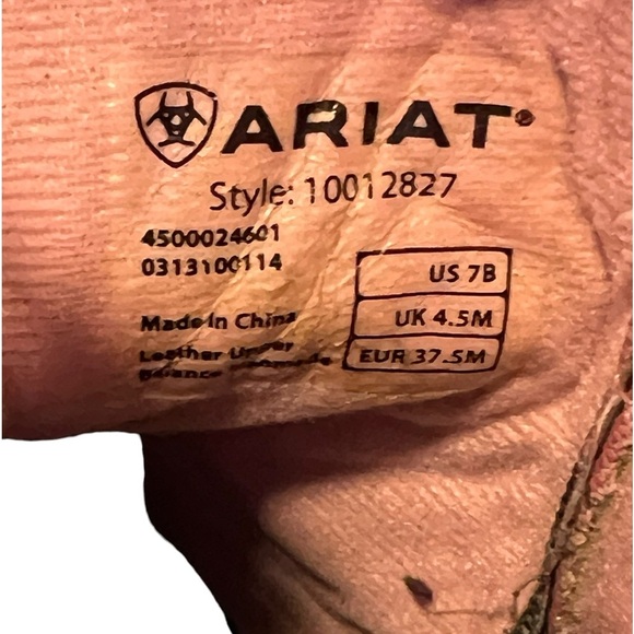 Ariat Fatbaby Pink and Brown Round Toe Boots for Women - Picture 2 of 12